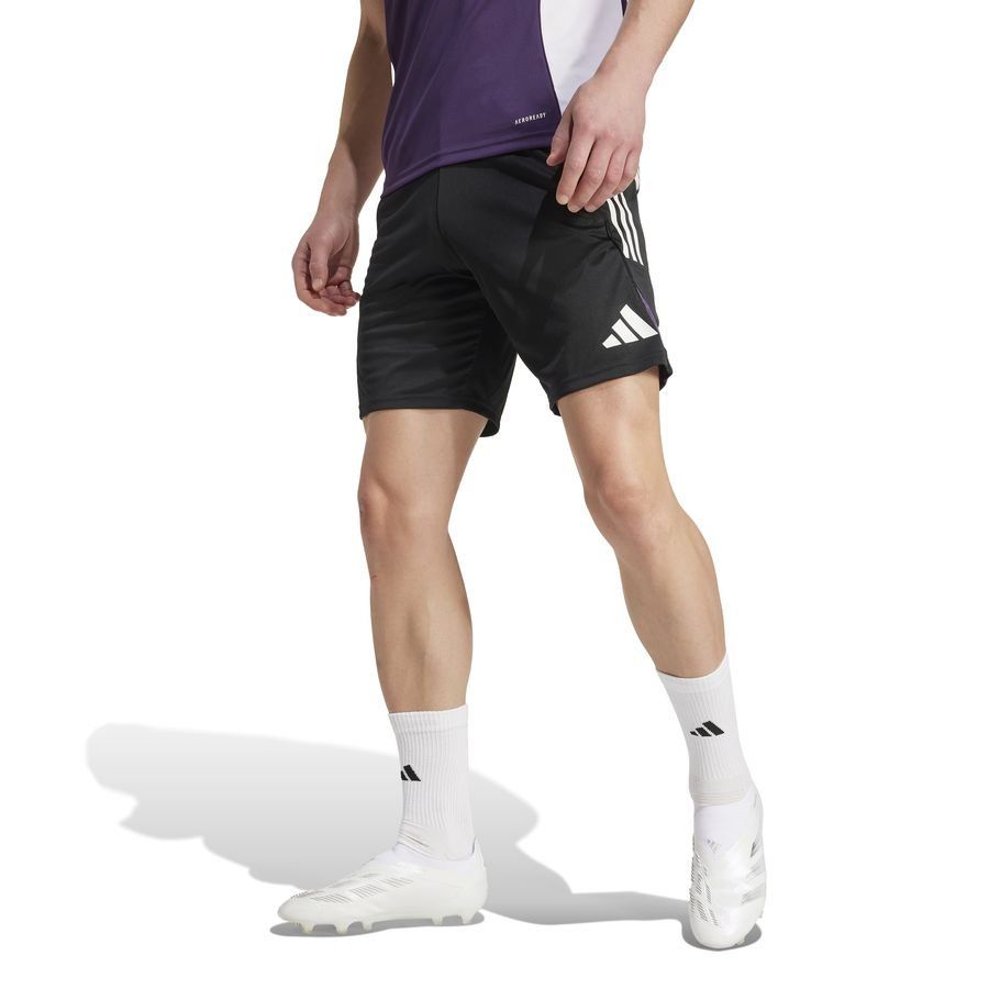 Manchester United Training Shorts Tiro 25 - Black/Aurora Plum - Men's-SoccerKits Hub | Buy Soccer Jerseys Online